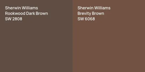 SW 2808 Rookwood Dark Brown vs SW 6068 Brevity Brown