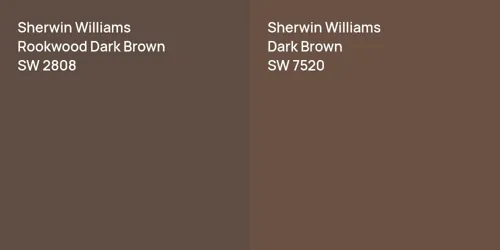 SW 2808 Rookwood Dark Brown vs SW 7520 Dark Brown