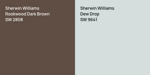 SW 2808 Rookwood Dark Brown vs SW 9641 Dew Drop