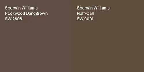 SW 2808 Rookwood Dark Brown vs SW 9091 Half-Caff