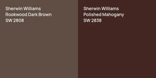 SW 2808 Rookwood Dark Brown vs SW 2838 Polished Mahogany