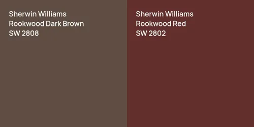 SW 2808 Rookwood Dark Brown vs SW 2802 Rookwood Red