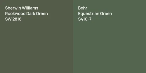 SW 2816 Rookwood Dark Green vs S410-7 Equestrian Green