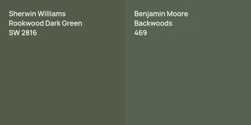 SW 2816 Rookwood Dark Green vs 469 Backwoods