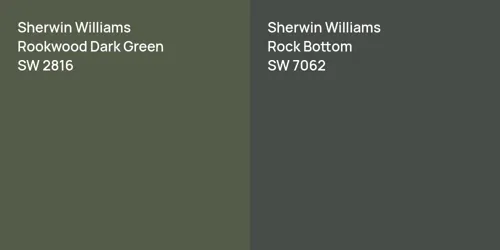 SW 2816 Rookwood Dark Green vs SW 7062 Rock Bottom