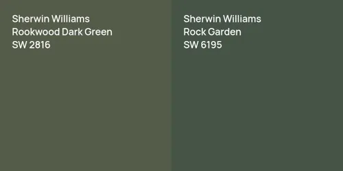 SW 2816 Rookwood Dark Green vs SW 6195 Rock Garden