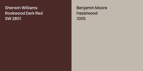 SW 2801 Rookwood Dark Red vs 1005 Hazelwood