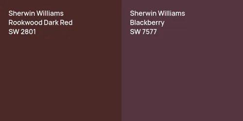 SW 2801 Rookwood Dark Red vs SW 7577 Blackberry