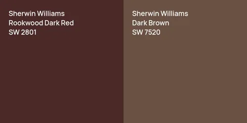 SW 2801 Rookwood Dark Red vs SW 7520 Dark Brown