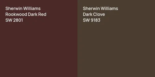 SW 2801 Rookwood Dark Red vs SW 9183 Dark Clove