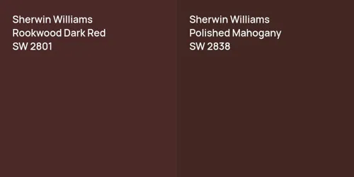 SW 2801 Rookwood Dark Red vs SW 2838 Polished Mahogany