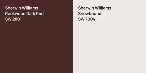 SW 2801 Rookwood Dark Red vs SW 7004 Snowbound