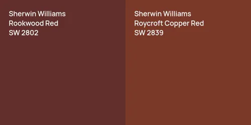 SW 2802 Rookwood Red vs SW 2839 Roycroft Copper Red