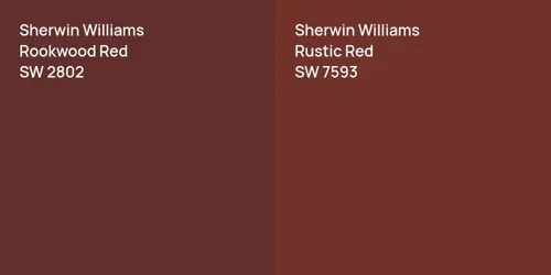 SW 2802 Rookwood Red vs SW 7593 Rustic Red