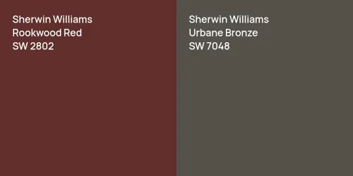 SW 2802 Rookwood Red vs SW 7048 Urbane Bronze