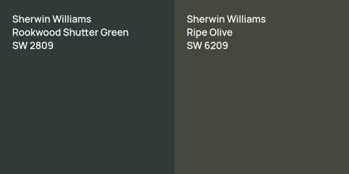 SW 2809 Rookwood Shutter Green vs SW 6209 Ripe Olive