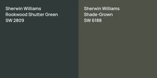 SW 2809 Rookwood Shutter Green vs SW 6188 Shade-Grown