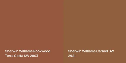 SW 2803 Rookwood Terra Cotta vs SW 2921 Carmel