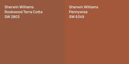 SW 2803 Rookwood Terra Cotta vs SW 6349 Pennywise