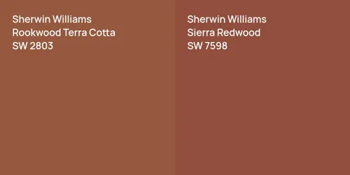 SW 2803 Rookwood Terra Cotta vs SW 7598 Sierra Redwood