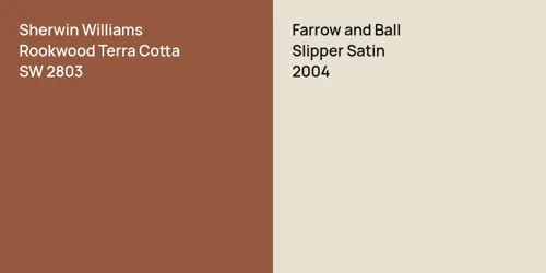 SW 2803 Rookwood Terra Cotta vs 2004 Slipper Satin