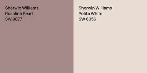 SW 9077 Rosaline Pearl vs SW 6056 Polite White