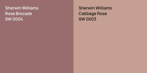 SW 0004 Rose Brocade vs SW 0003 Cabbage Rose