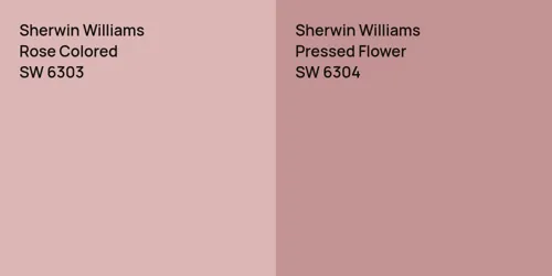 SW 6303 Rose Colored vs SW 6304 Pressed Flower