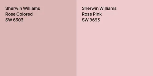 SW 6303 Rose Colored vs SW 9693 Rose Pink