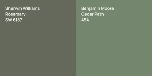 SW 6187 Rosemary vs 454 Cedar Path