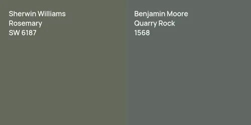 SW 6187 Rosemary vs 1568 Quarry Rock