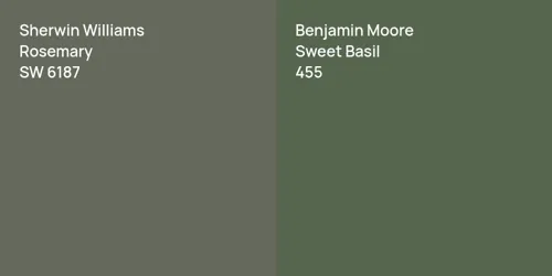 SW 6187 Rosemary vs 455 Sweet Basil