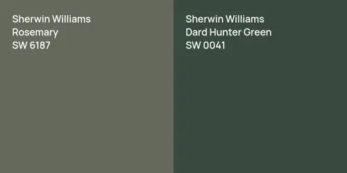 SW 6187 Rosemary vs SW 0041 Dard Hunter Green