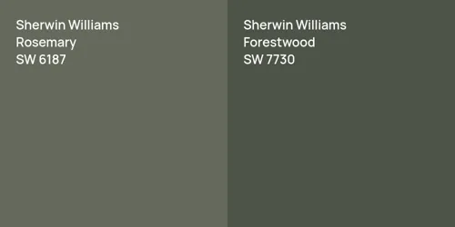 SW 6187 Rosemary vs SW 7730 Forestwood