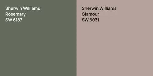 SW 6187 Rosemary vs SW 6031 Glamour