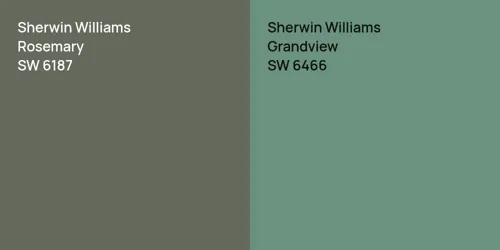 SW 6187 Rosemary vs SW 6466 Grandview