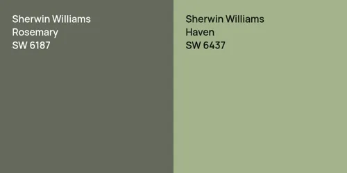 SW 6187 Rosemary vs SW 6437 Haven