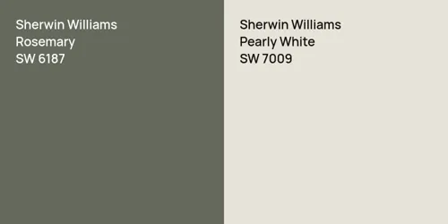 SW 6187 Rosemary vs SW 7009 Pearly White