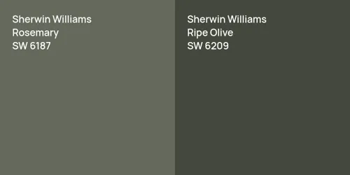 SW 6187 Rosemary vs SW 6209 Ripe Olive