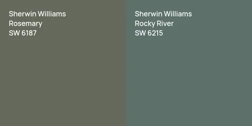 SW 6187 Rosemary vs SW 6215 Rocky River