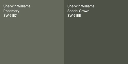 SW 6187 Rosemary vs SW 6188 Shade-Grown