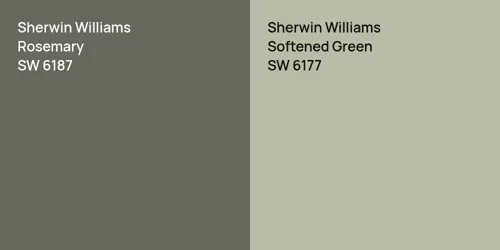 SW 6187 Rosemary vs SW 6177 Softened Green