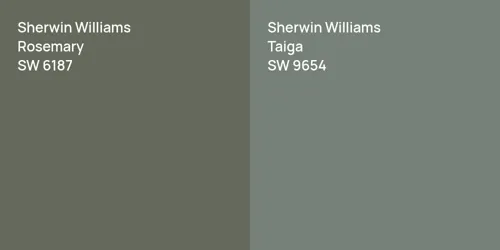 SW 6187 Rosemary vs SW 9654 Taiga