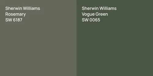 SW 6187 Rosemary vs SW 0065 Vogue Green