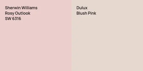 SW 6316 Rosy Outlook vs null Blush Pink