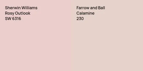 SW 6316 Rosy Outlook vs 230 Calamine