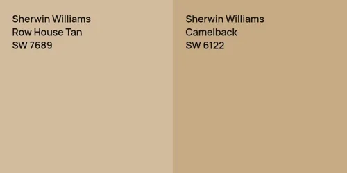 SW 7689 Row House Tan vs SW 6122 Camelback