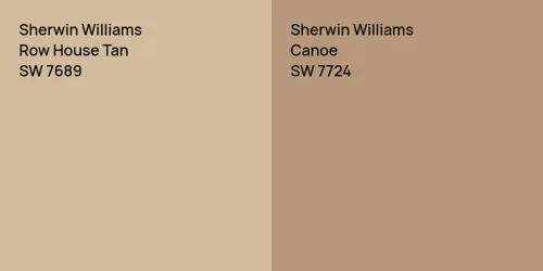 SW 7689 Row House Tan vs SW 7724 Canoe