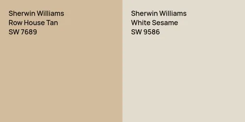 SW 7689 Row House Tan vs SW 9586 White Sesame