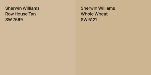 SW 7689 Row House Tan vs SW 6121 Whole Wheat